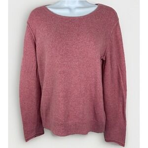 H&M L.O.G.G. Pink Knit Sweater Women's M Crew Neck Long Sleeve Soft Gorpcore